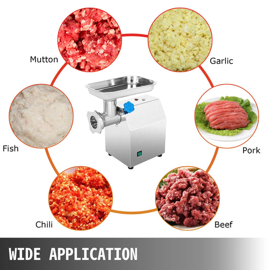 250Kg/H Electric Meat Grinder, Mincer, Commercial Kitchen Chopper, Food Processor