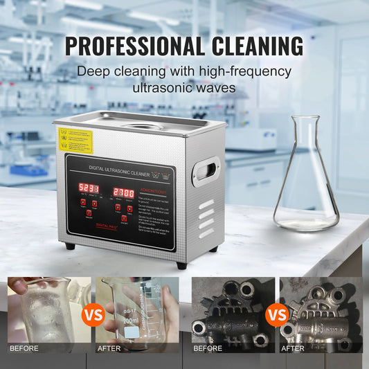 Ultrasonic Cleaner, Stainless Steel, Portable Washing Machine for all of your valuable items