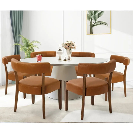 Set of 6 mid Century Modern Dining Chairs w/Low Back