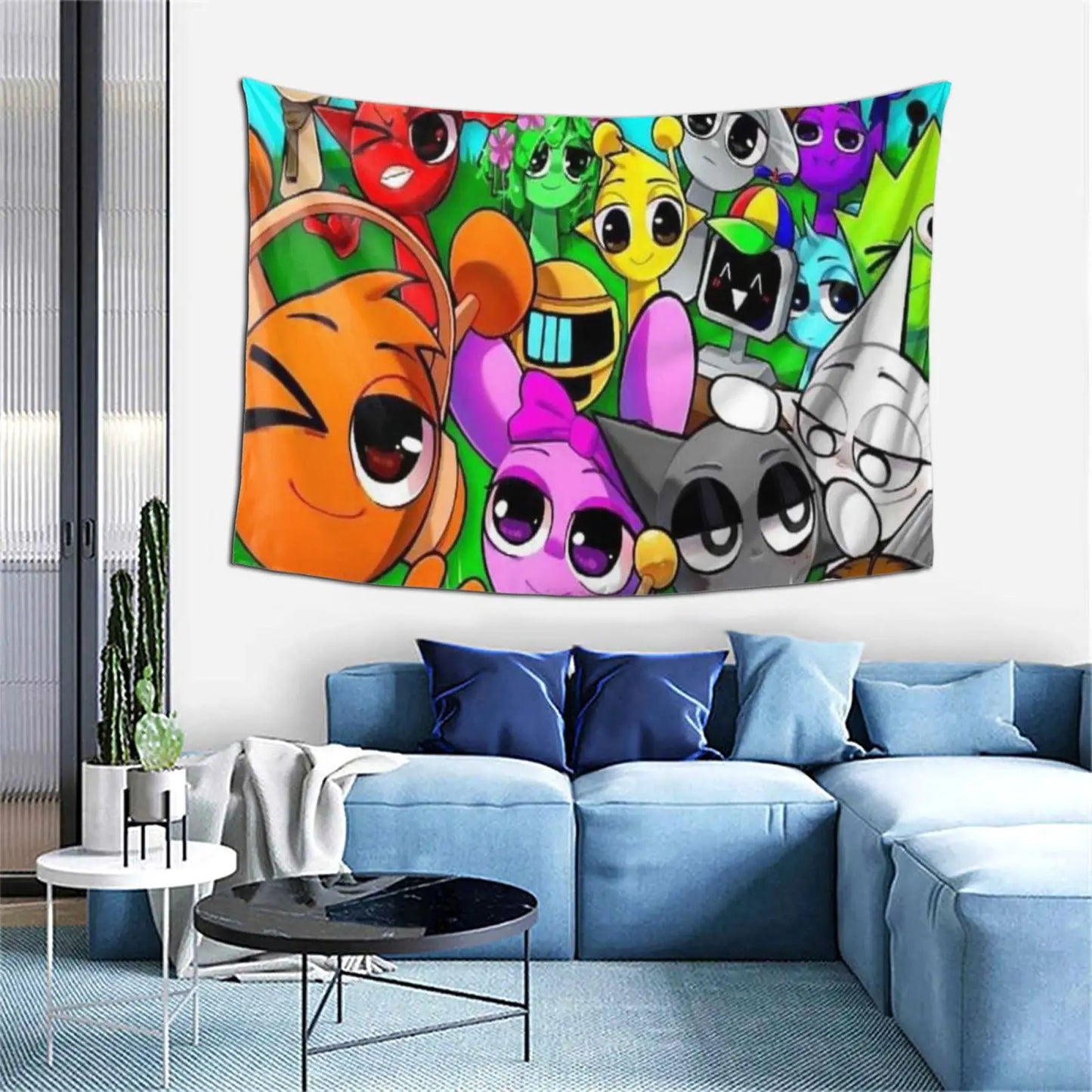 Funny Spunki Cartoon Tapestry,