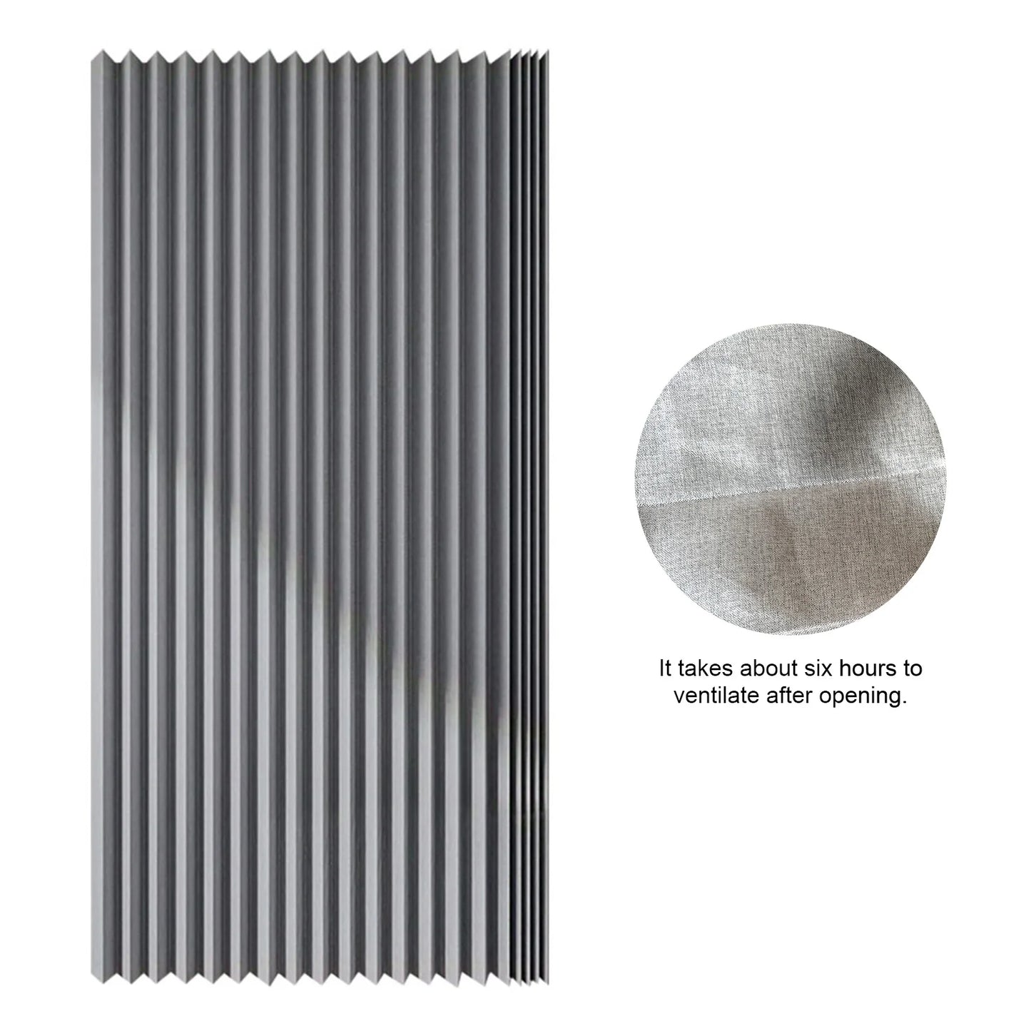 Privacy Bathroom Divider, Foldable Magnetic Shower Curtain, Waterproof with 14 Hooks