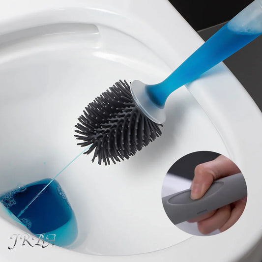 Toilet Brush and Holder Set with Refillable Toilet Cleanser Handle Dispenser