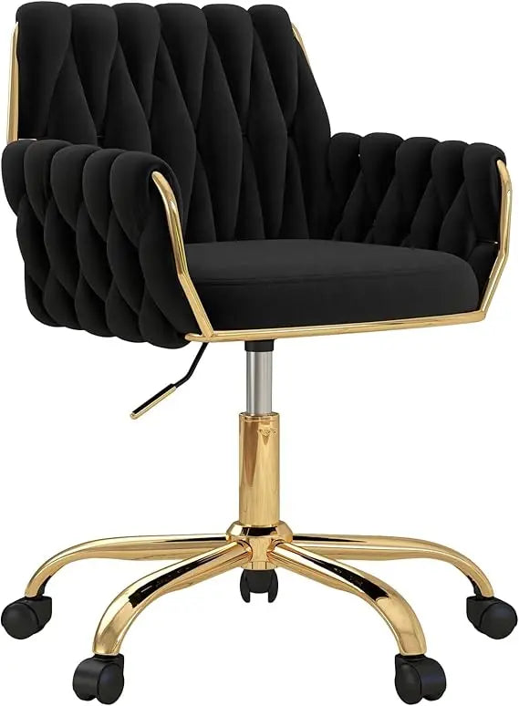 Velvet Desk/Vanity Chair, Modern, Height Adjustable w/ 360° Swivel