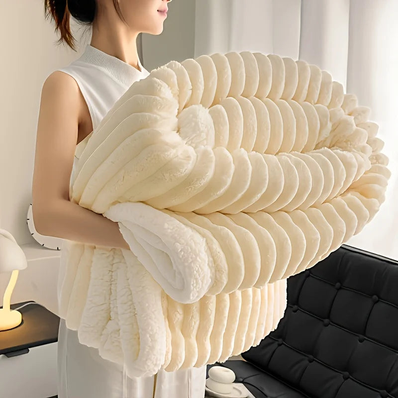 Weighted Fleece Blanket -Soft, Warm and Comfortable w/Sherpa