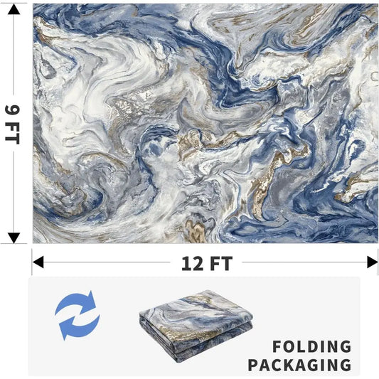 9x12 Area Rug, Modern Abstract, Contemporary, Stain Resistant