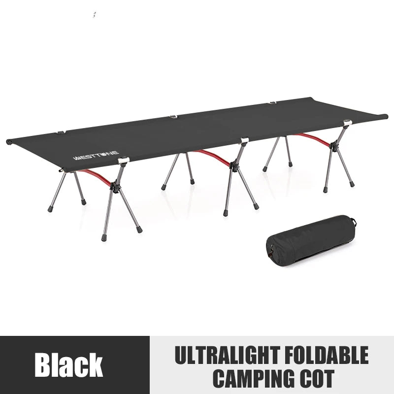 Portable Folding Cot with Leg Extenders-Ultralight Aluminum Alloy