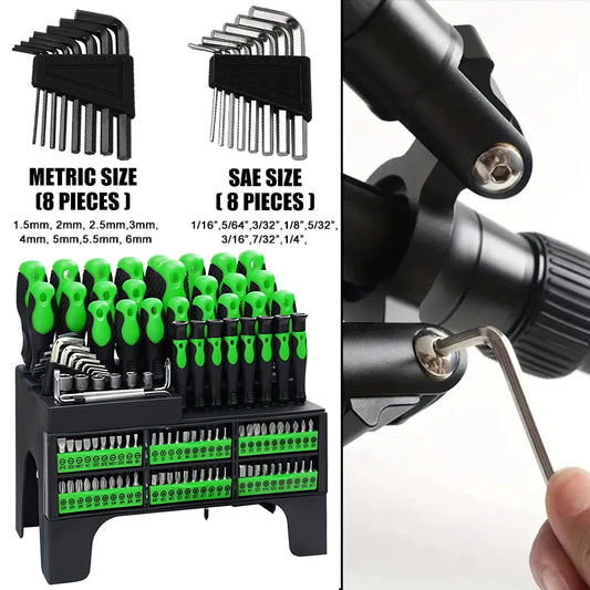 100pcs Screwdriver Set Insulated and Magnetic With Storage Tank