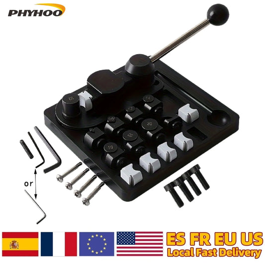 Metal Ring Bender Jewelry Making Tool , 6 Round Posts and Matching Dies