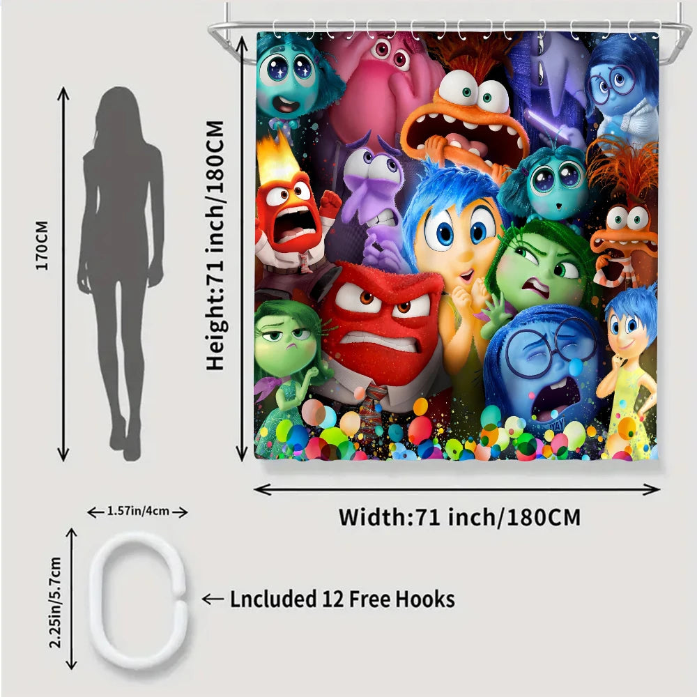 Disney Brainstorming Bathroom Four-piece Set - Avant-garde Waterproof Shower Curtain