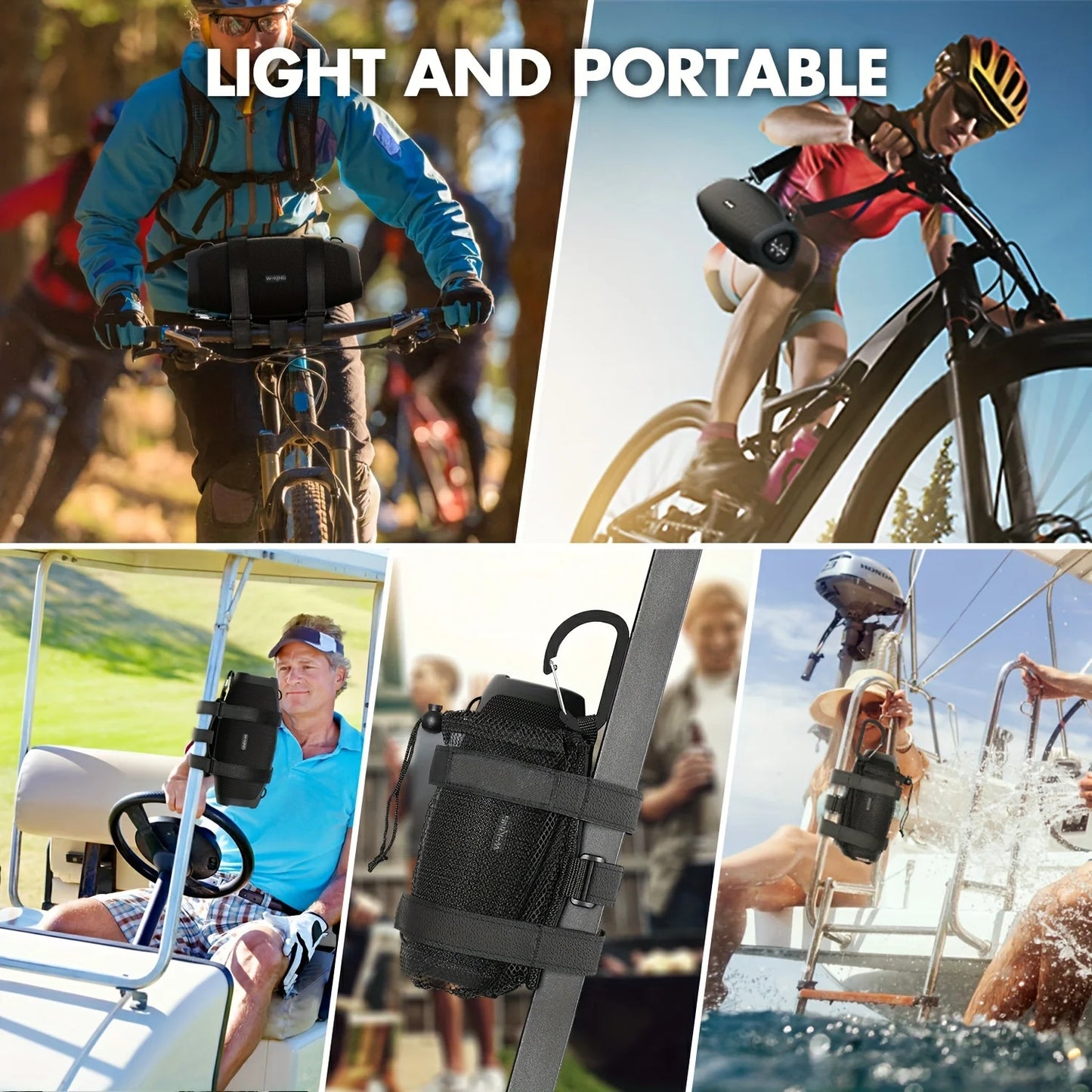 Wireless Bluetooth Speaker, Waterproof, Portable w/ Subwoofer Triple Passive Radiators-Deep Bass