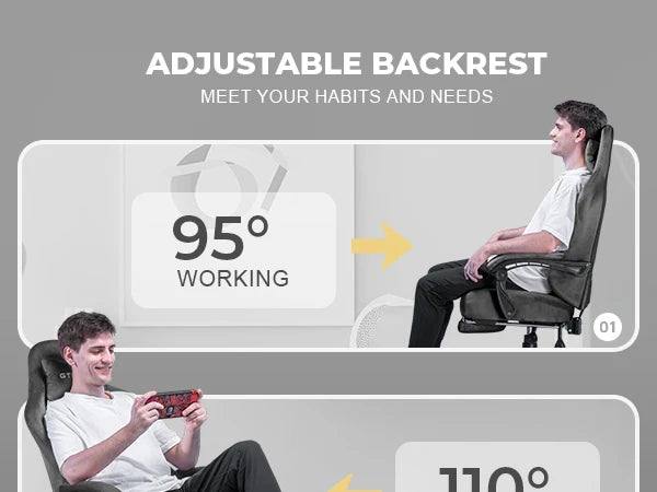 Computer/Gaming Desk Chair - Breathable Fabric, Cushioned with Adjustable Height and Armrests-5 colors Available