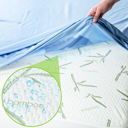 Bamboo Mattress Protector – 100% Waterproof, Bamboo Viscose Rayon