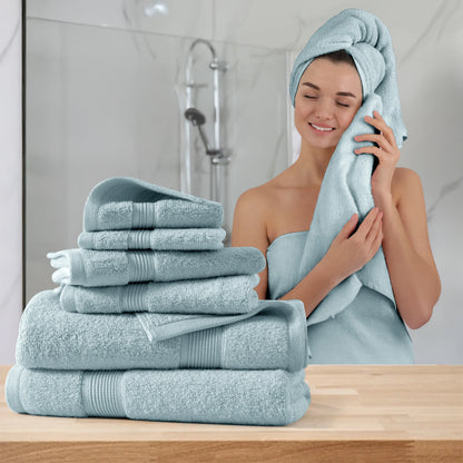 6-Piece Bath Towel Set – 100% Cotton,, Ultra-Soft & Absorbent