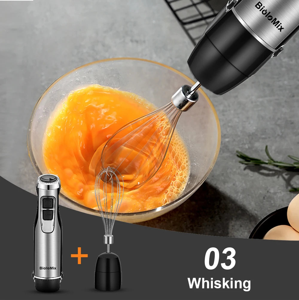 4 in 1 1200W Hand Stick Blender Mixer w/ Chopper, Smoothie Cup and Ice Blades