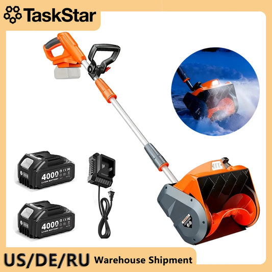 23 Ft Cordless Snow Blower with LED Light, 20V Battery, with 0/1/2 4000mAh Battery & Charger