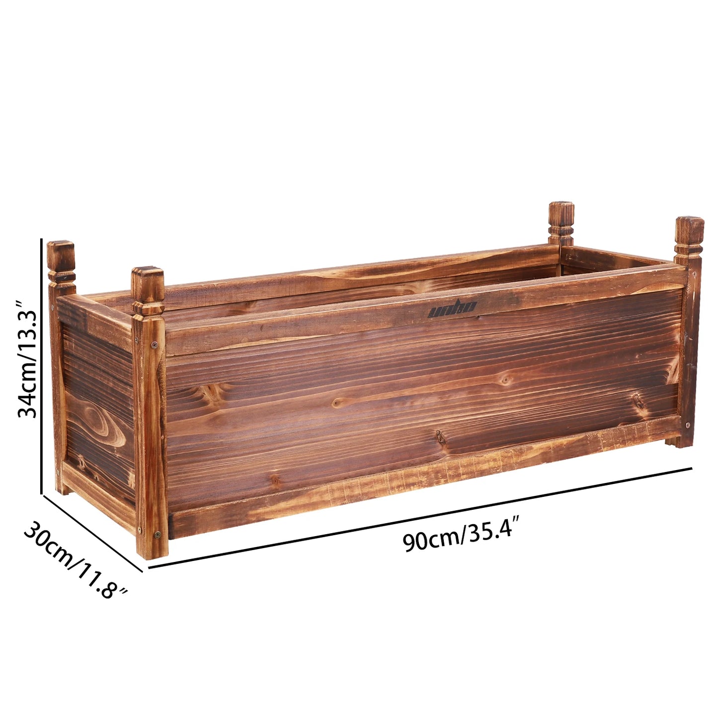 Outdoor Wooden Raised Planter Box - 3 sizes  to choose from