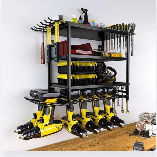 Power Tool Organizer 4 Layer Wall Mounted With Hooks
