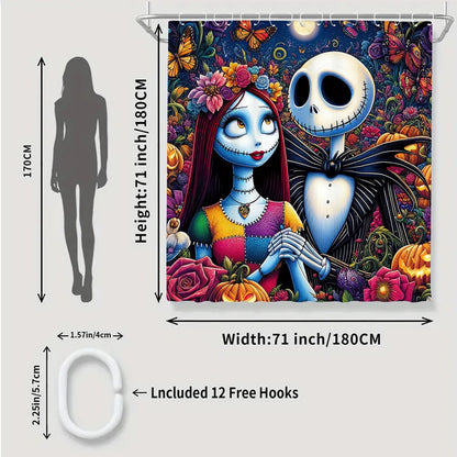 Disney Jack Bathroom Four-piece Set - Waterproof Shower Curtain