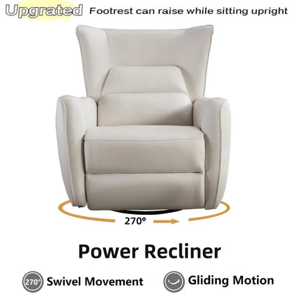 Power Swivel Rocker Recliner, Oversized with Gliding Motion