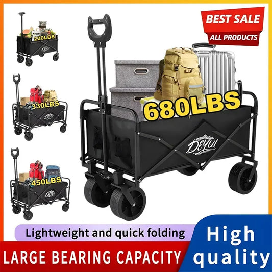 All Terrain Heavy Duty Folding Garden Cart, Large Capacity, 4 Sizes