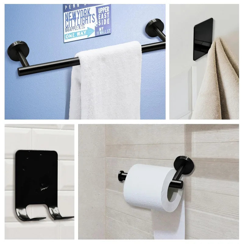 7 pcs Bathroom Towel Rack, Hardware Set Included