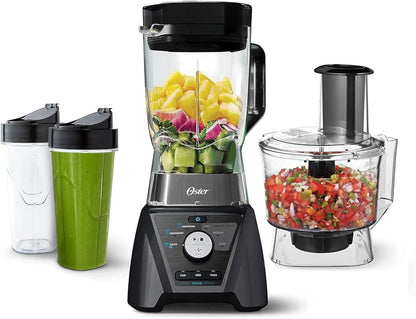 Oster Blender and Food Processor Combo with 3 Settings -2 x 24-Ounce Cups with Lids