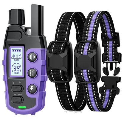 Electric Dog Training Collar- Remote Control-Waterproof With Vibration Shock Beep Modes and Levels
