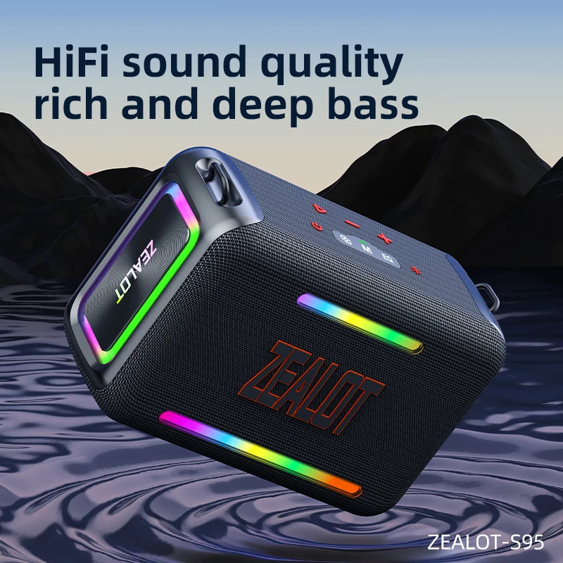 120W Waterproof Portable Bluetooth Speaker, Wireless Outdoor w/Subwoofer