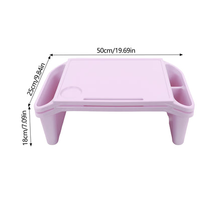 6PCS Portable Lap Desk/Trays, 20"x10" x 7",  w/ Side Pockets