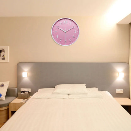 8 Inch Wall Clock 3D Number Quartz Battery Operated