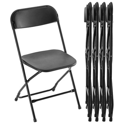 Plastic Seating - Metal Frame Folding Chair, 330LB Load Capacity, Lightweight and Portable
