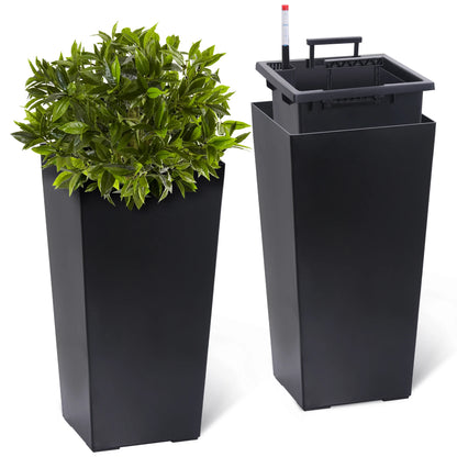 2pcs Planter Pots, Self Watering with Drainage Holes