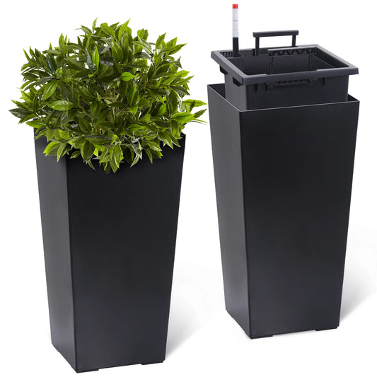 2pcs Planter Pots, Self Watering with Drainage Holes