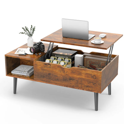 Lift Top Coffee Table w/ Hidden Storage Space w/Easy Lift