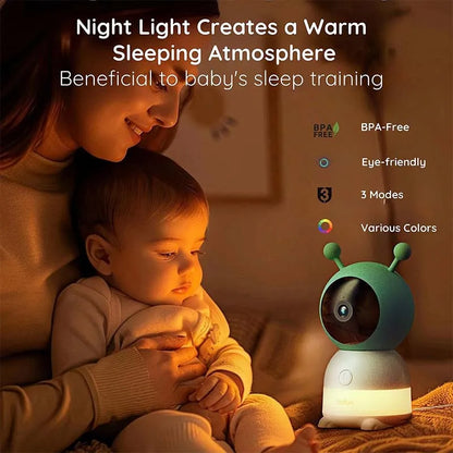Baby Monitor Camera,  360° Rotation with Phone App, Night Lights, Motion Monitoring