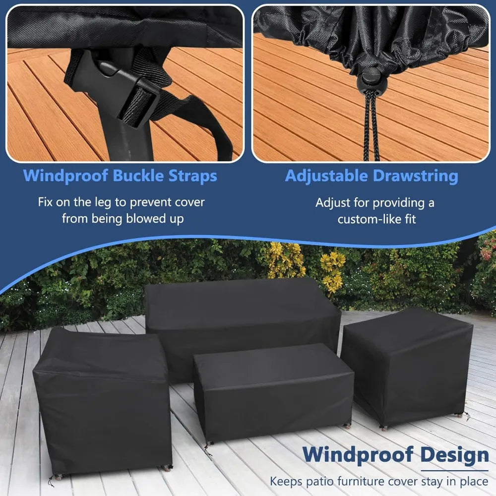 Outdoor Furniture Cover, waterproof, 4 piece patio furniture set