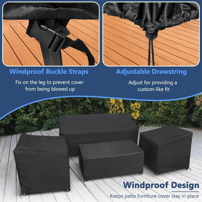 Outdoor Furniture Cover, waterproof, 4 piece patio furniture set
