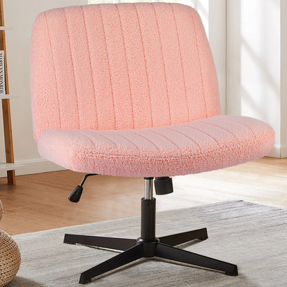 Cross Legged Desk Chair - Armless, Wide Seat and Back,  Adjustable