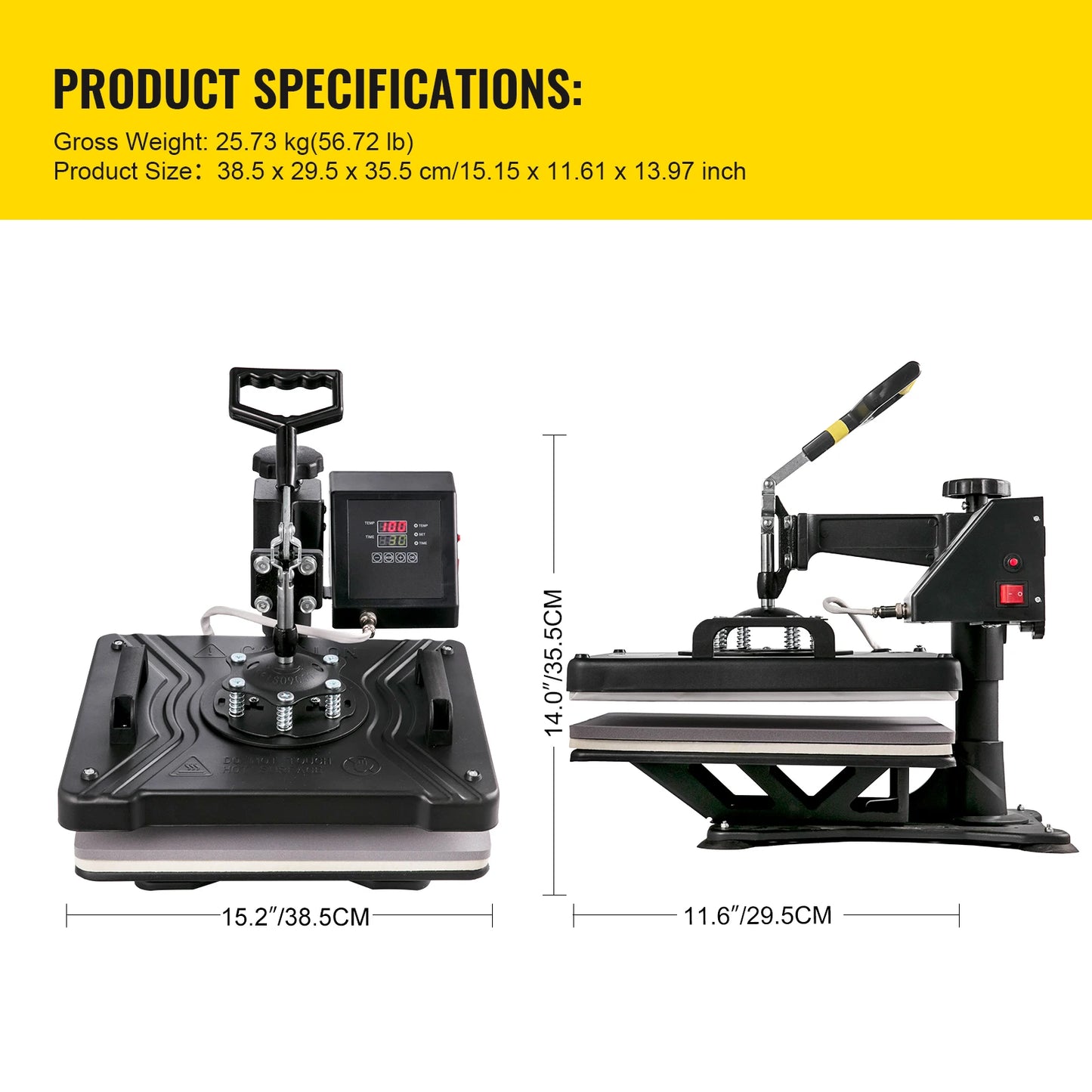 Combo Heat Press Machine - Multifunctional Sublimation Printer Transfer Printer