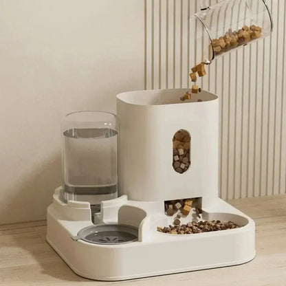 Automatic Feeder Pet Food Bowl With Water Fountain