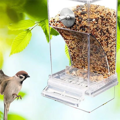 No Mess Bird Feeder, Automatic Feeder Drinker Acrylic