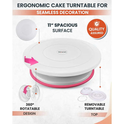 700PCs Cake Decorating Kit with Baking Supplies and Cake Turntable for Decorating