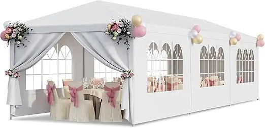 10x30 Party Tent with 8 Removable Sidewalls, Heavy Duty, Waterproof