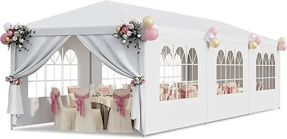 10x30 Party Tent with 8 Removable Sidewalls, Heavy Duty, Waterproof