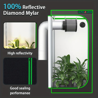 24"x24"x48" Grow Tent Kit With 6 Inch Air Carbon Filter, Australian Virgin Charcoal & Speed Controller