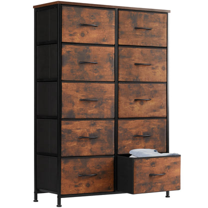 10 Drawer Chest With 10 Fabric Drawers - Steel Frame Design