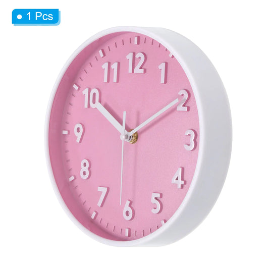 8 Inch Wall Clock 3D Number Quartz Battery Operated
