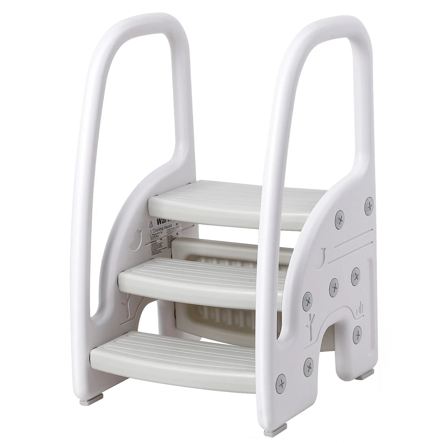Toddler Step Stool with 3 Steps and Side Rails