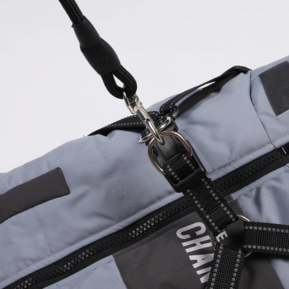 Winter Pet Zippered Fleece Jacket With Harness, Warm, Waterproof and Windproof