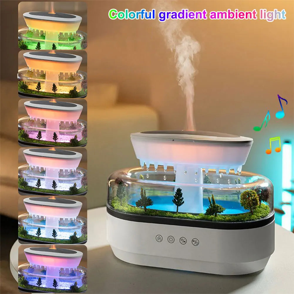 Rain Clouds Aroma Diffuser Air Humidifier With 7 Night Light